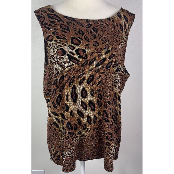 Vintage Y2K White Stag Women XL 16/18 Velvet Burnout Tank Top Whimsigoth 90s - Picture 2 of 8